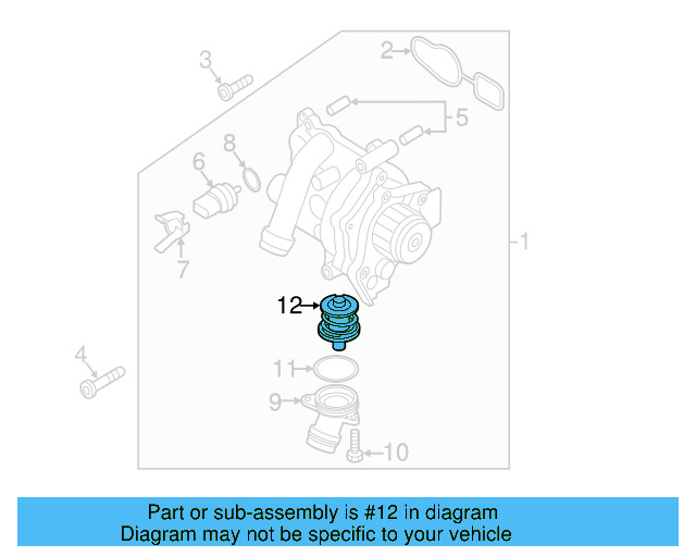 Engine Coolant Thermostat 06J-121-113-C