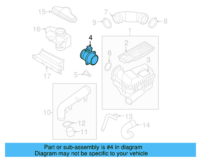 Mass Air Flow Sensor 06J-906-461-B - View 3