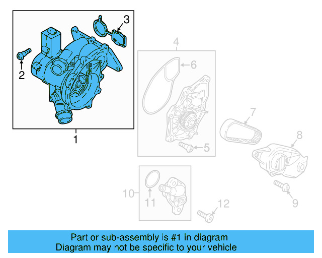Engine Water Pump Housing 06L-121-111-P — фото 23