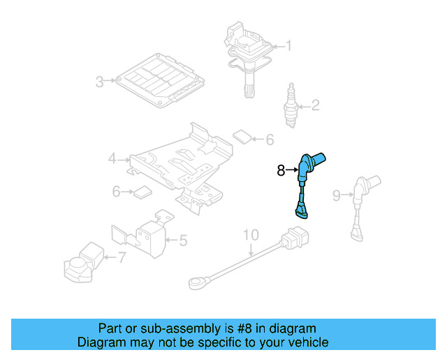 Camshaft Position Sensor 07K-907-601-A