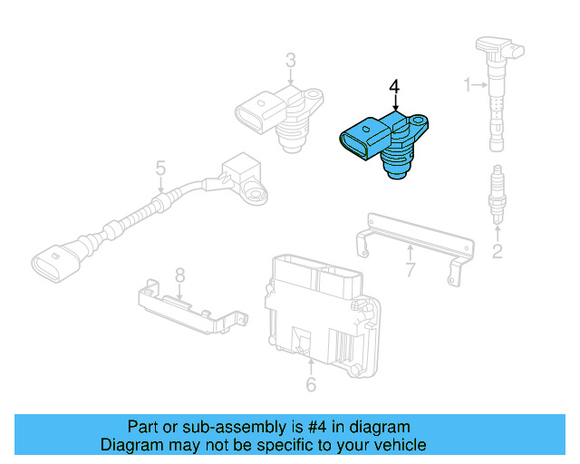 Camshaft Position Sensor 07K-907-601-A - View 39