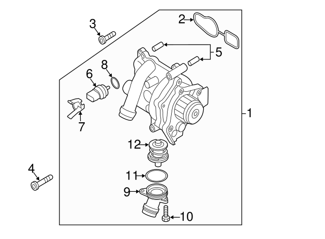 Engine Coolant Thermostat 06J-121-113-C