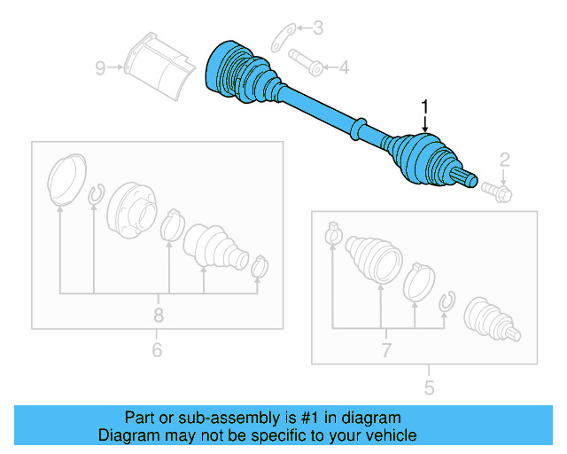 Axle Assembly 5Q0-407-271-EA - View 7