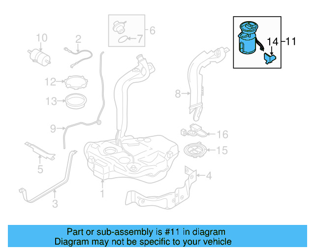 FUEL FILTER Gas motor 6Q0-201-051-J