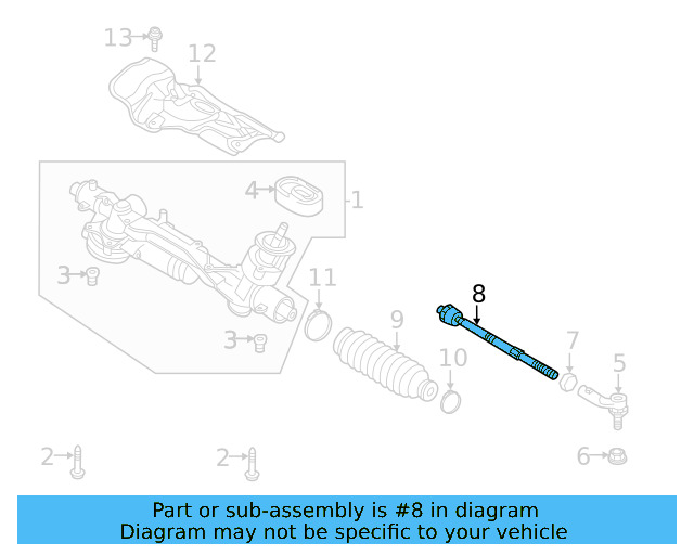 Inner Tie Rod 5Q0-423-810 - View 3