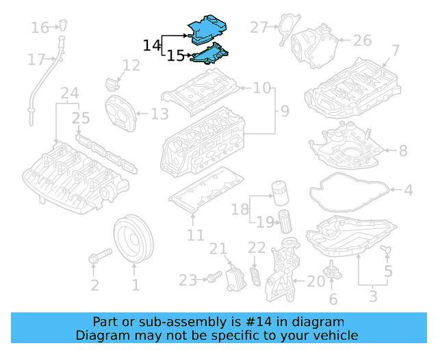 Engine Crankcase Vent Valve 06K-103-495-BM — Ansicht 12
