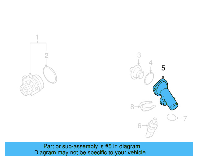 Thermostat Housing 03L-121-121-A - View 6