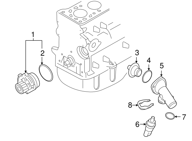 Thermostat Housing 03L-121-121-A