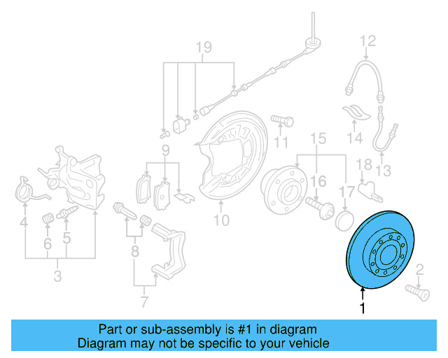 Disc Brake Rotor Rear 5Q0-615-601-D