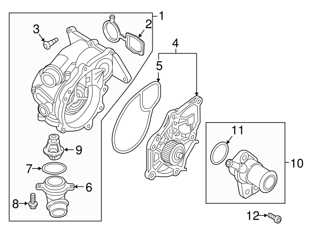 Engine Water Pump 06L-121-012-L - View 2