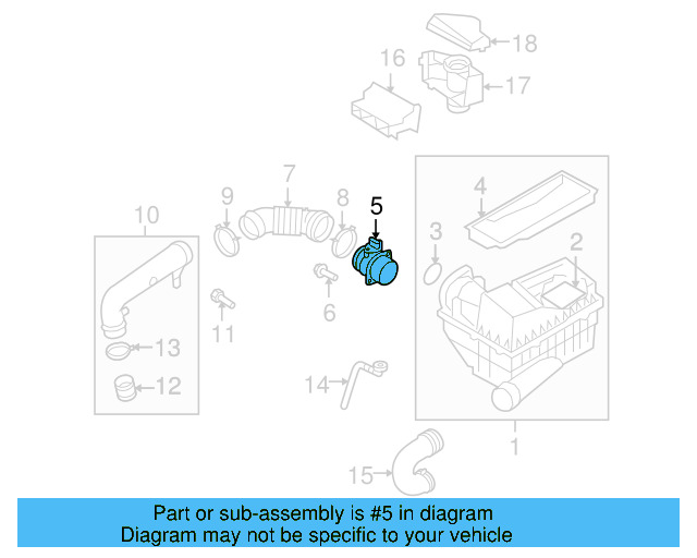 Mass Air Flow Sensor 06J-906-461-B - View 37