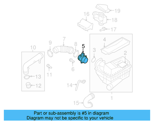 Mass Air Flow Sensor 06J-906-461-B