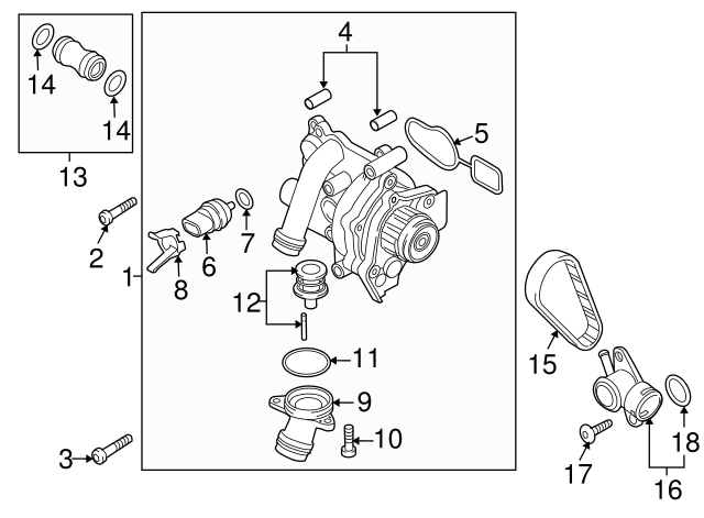 Engine Coolant Thermostat 06J-121-113-C — фото 7