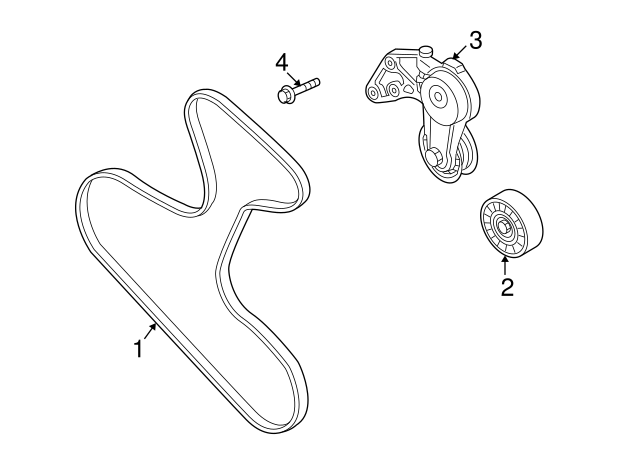 Accessory Drive Belt Tensioner Assembly 03H-145-299-B — Ansicht 2