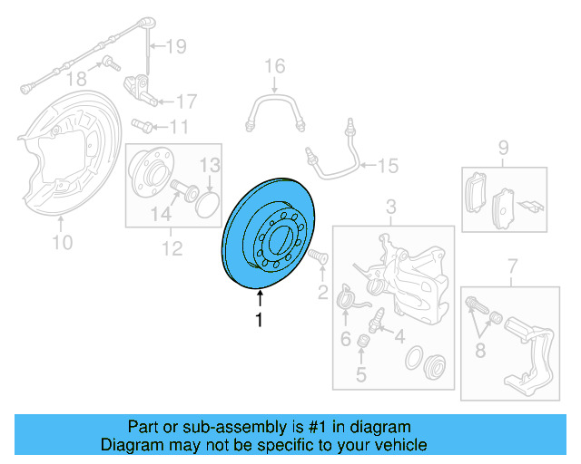 Disc Brake Rotor Rear 5Q0-615-601-D
