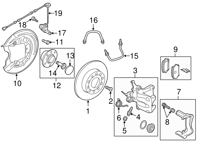 Disc Brake Rotor Rear 5Q0-615-601-D