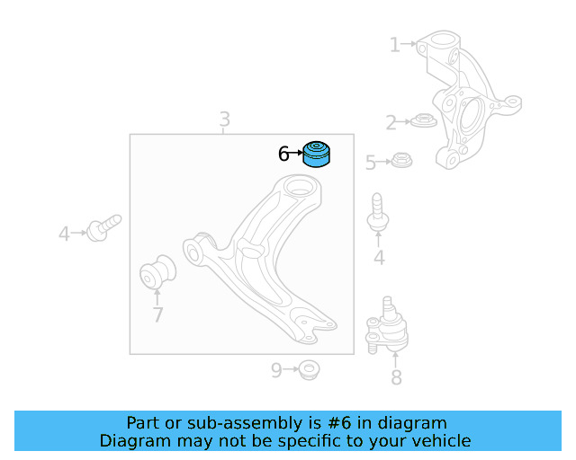 Lower Control Arm Rear Bushing 5Q0-407-183-K — zdjęcie 7