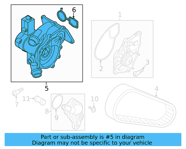 Engine Water Pump Housing 06L-121-111-P — фото 27