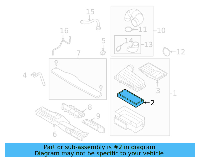 Air Filter 5Q0-129-620-B - View 3