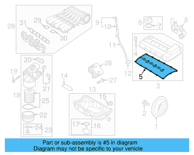 Valve Cover Gasket 03H-103-483-E