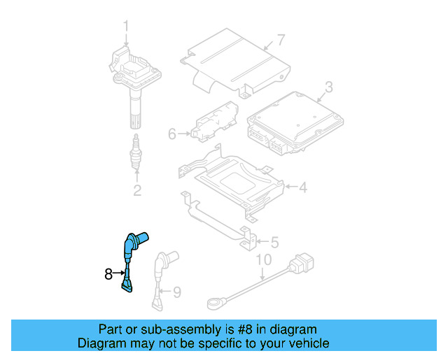 Camshaft Position Sensor 07K-907-601-A - View 24