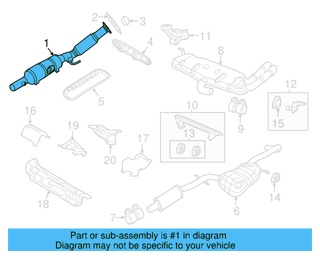 Catalytic Converter 5C0-253-059-AL