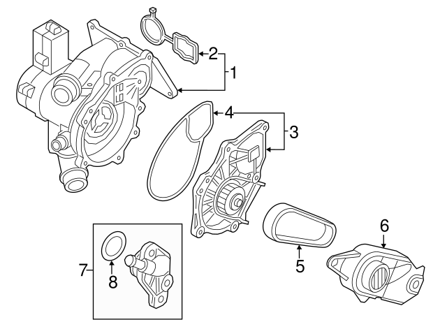 Engine Water Pump Housing 06L-121-111-P — фото 15
