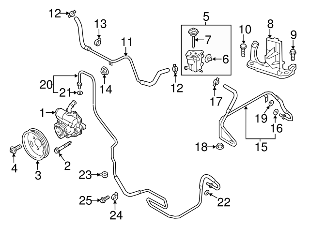Power Steering Pump 5C0-422-152-J
