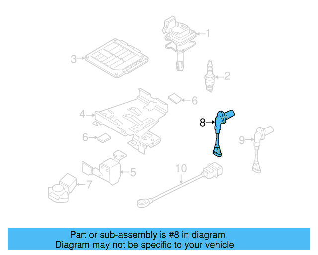 Camshaft Position Sensor 07K-907-601-A - View 22