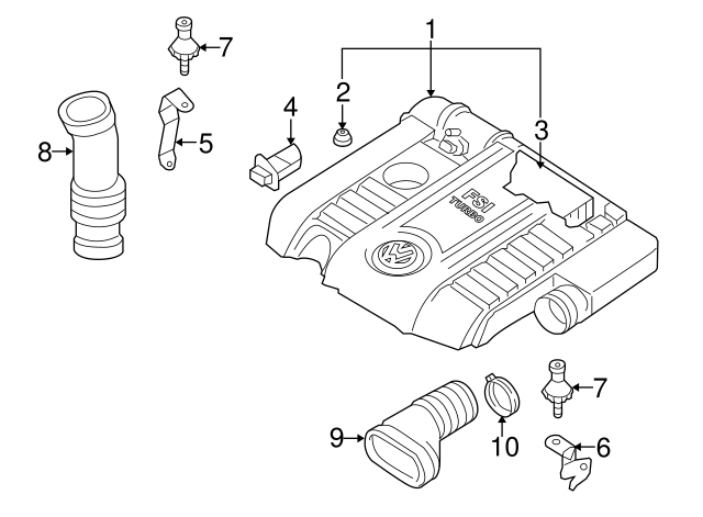 Mass Air Flow Sensor 06J-906-461-B - View 39