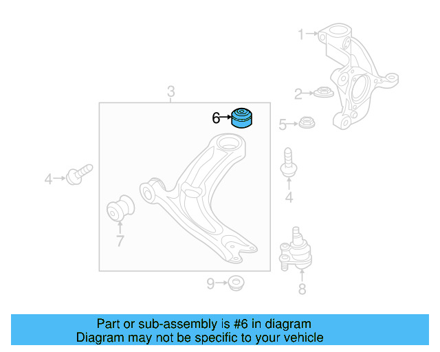 Lower Control Arm Rear Bushing 5Q0-407-183-K