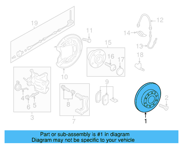 Disc Brake Rotor Rear 5Q0-615-601-D