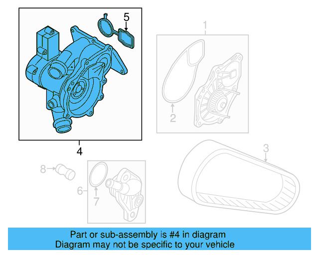 Engine Water Pump Housing 06L-121-111-P — фото 19