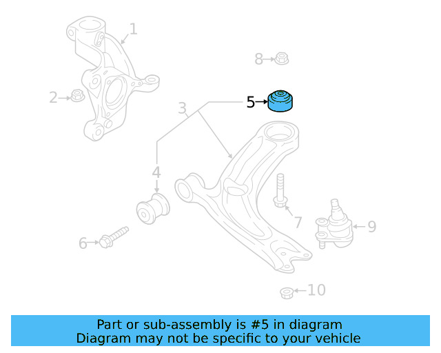Lower Control Arm Rear Bushing 5Q0-407-183-K — zdjęcie 8