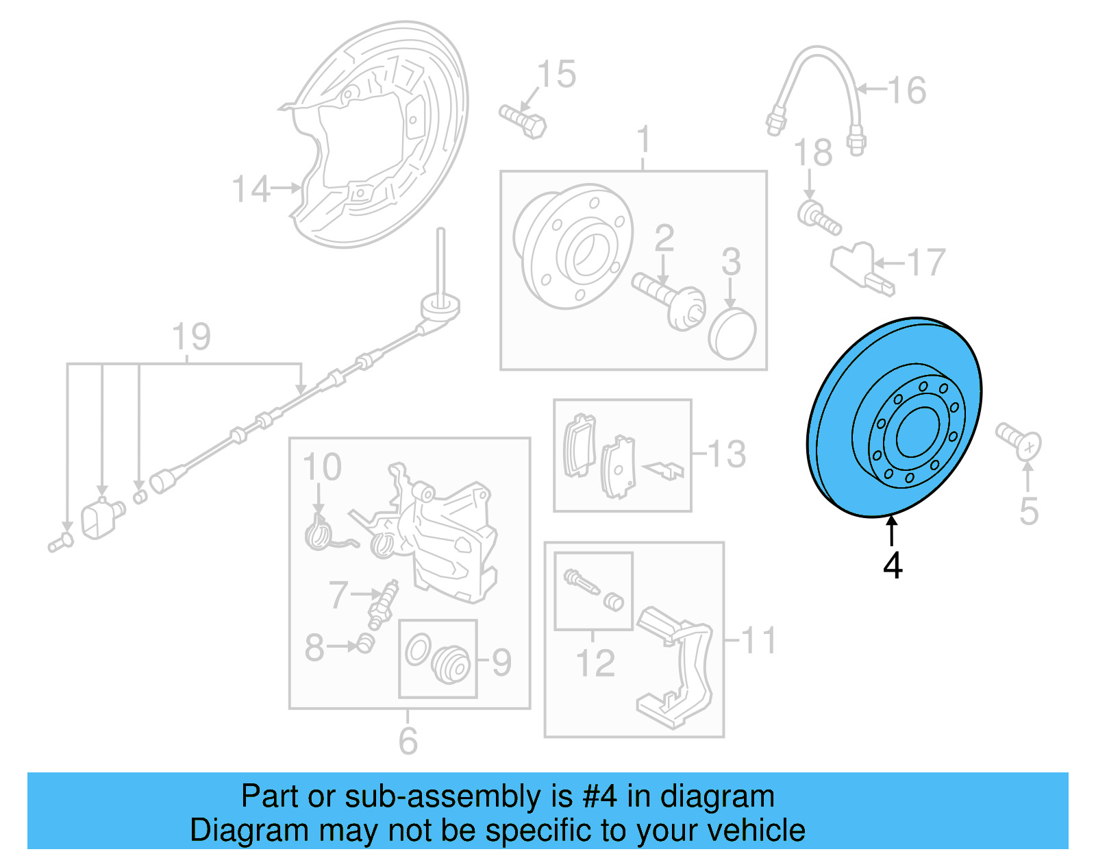 Disc Brake Rotor Rear 5Q0-615-601-D
