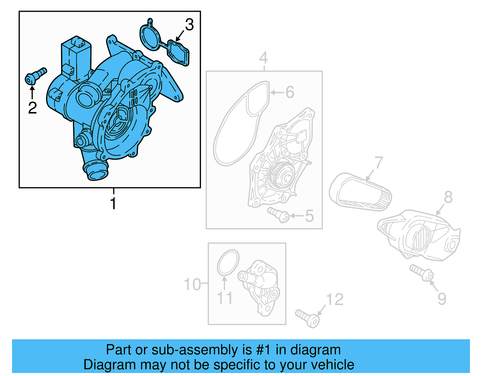 Engine Water Pump Housing 06L-121-111-P — фото 20