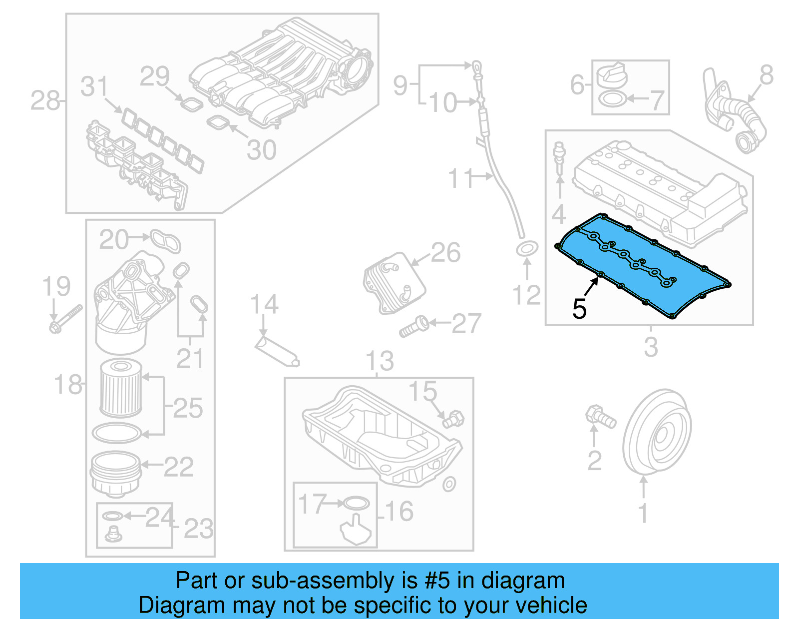 Valve Cover Gasket 03H-103-483-E — zdjęcie 21