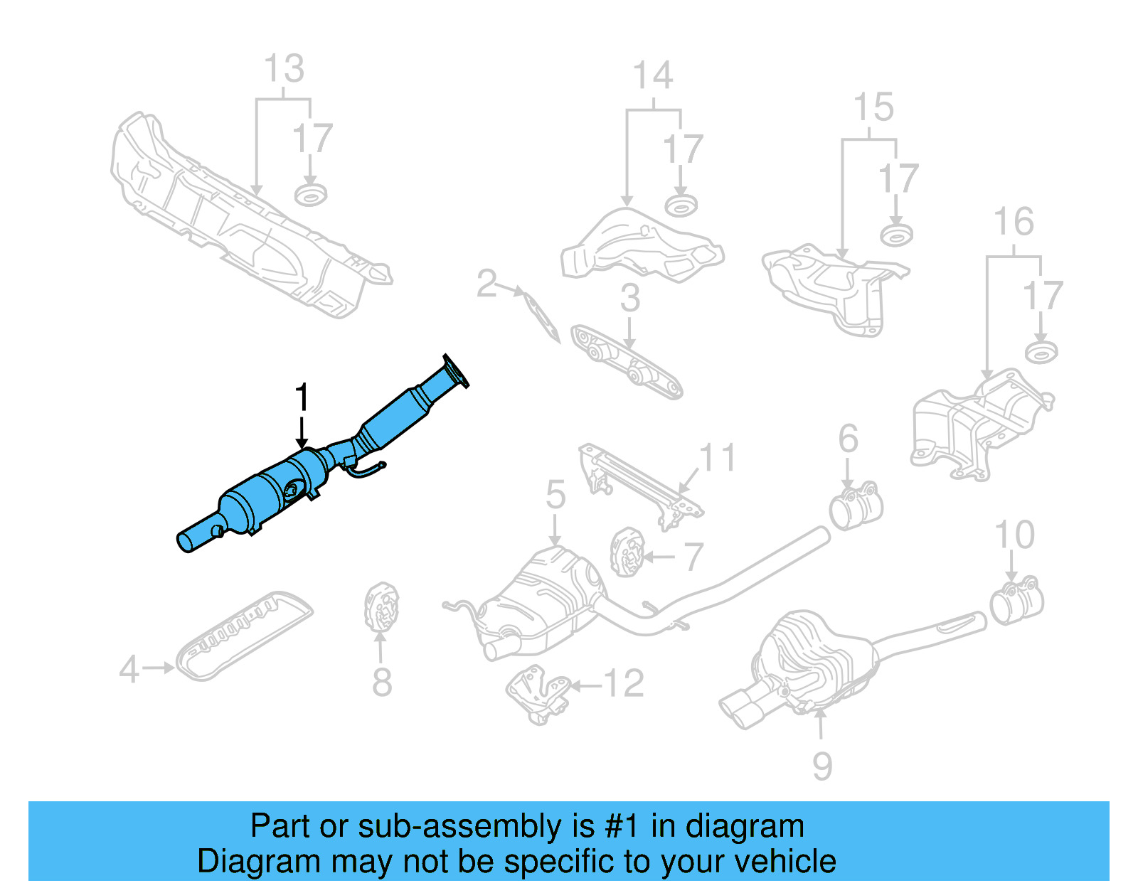 Catalytic Converter 5C0-253-059-AL