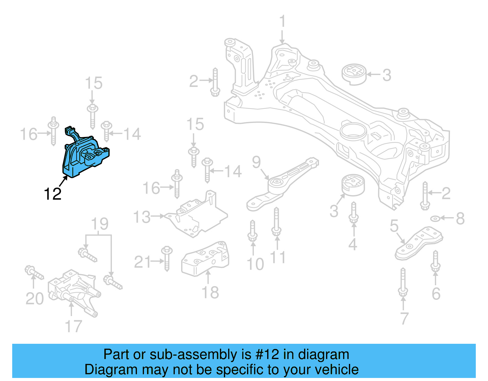 Motor Mount 5Q0-199-262-BJ