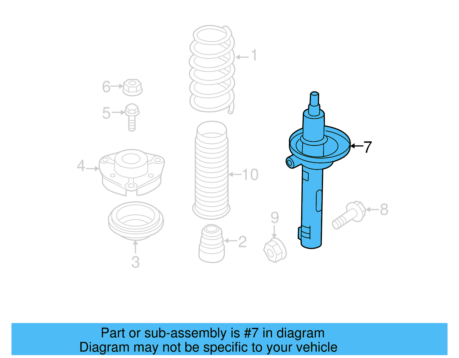 Strut 5C0-413-031-BN