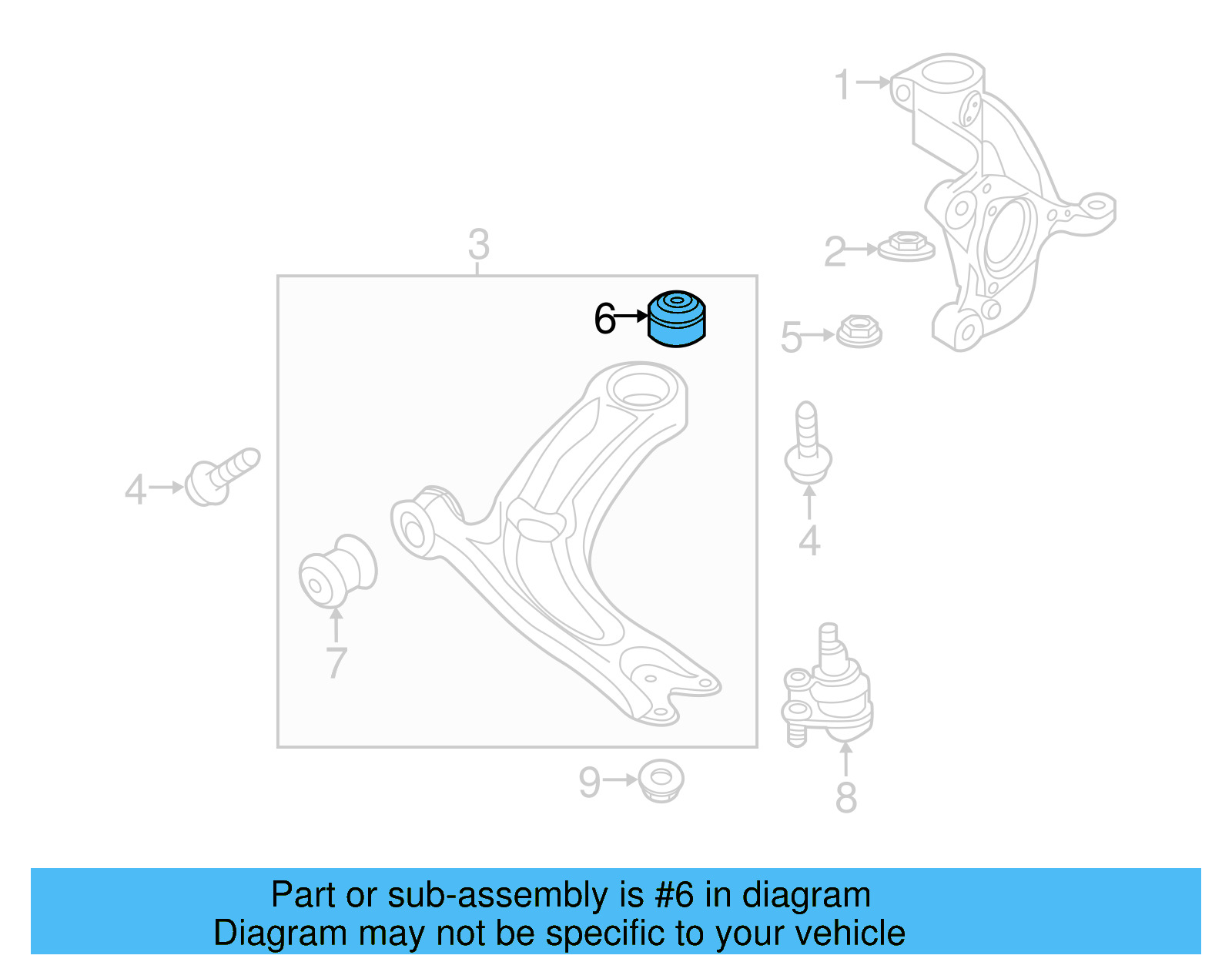 Lower Control Arm Rear Bushing 5Q0-407-183-K — zdjęcie 10