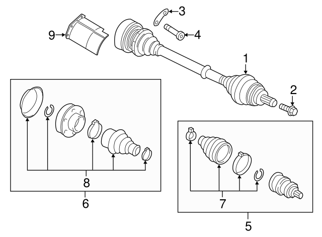 Axle Assembly 5Q0-407-271-EA - View 8