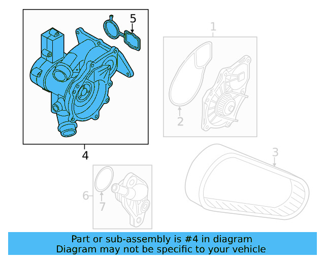 Engine Water Pump Housing 06L-121-111-P — фото 21