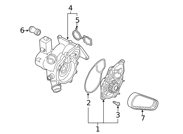 Engine Water Pump Housing 06L-121-111-P — фото 24