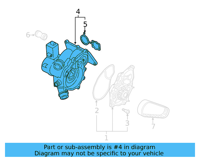 Engine Water Pump Housing 06L-121-111-P — фото 3