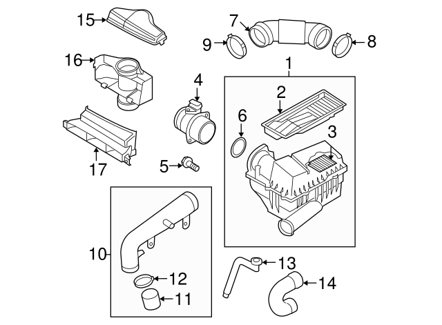 Mass Air Flow Sensor 06J-906-461-B