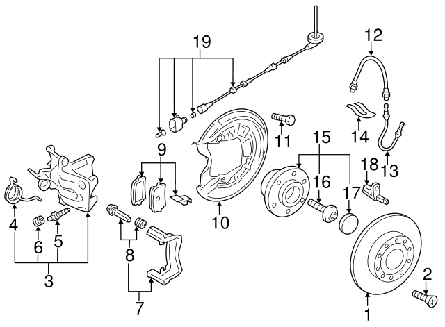 Disc Brake Rotor Rear 5Q0-615-601-D