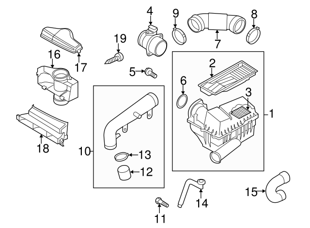 Mass Air Flow Sensor 06J-906-461-B