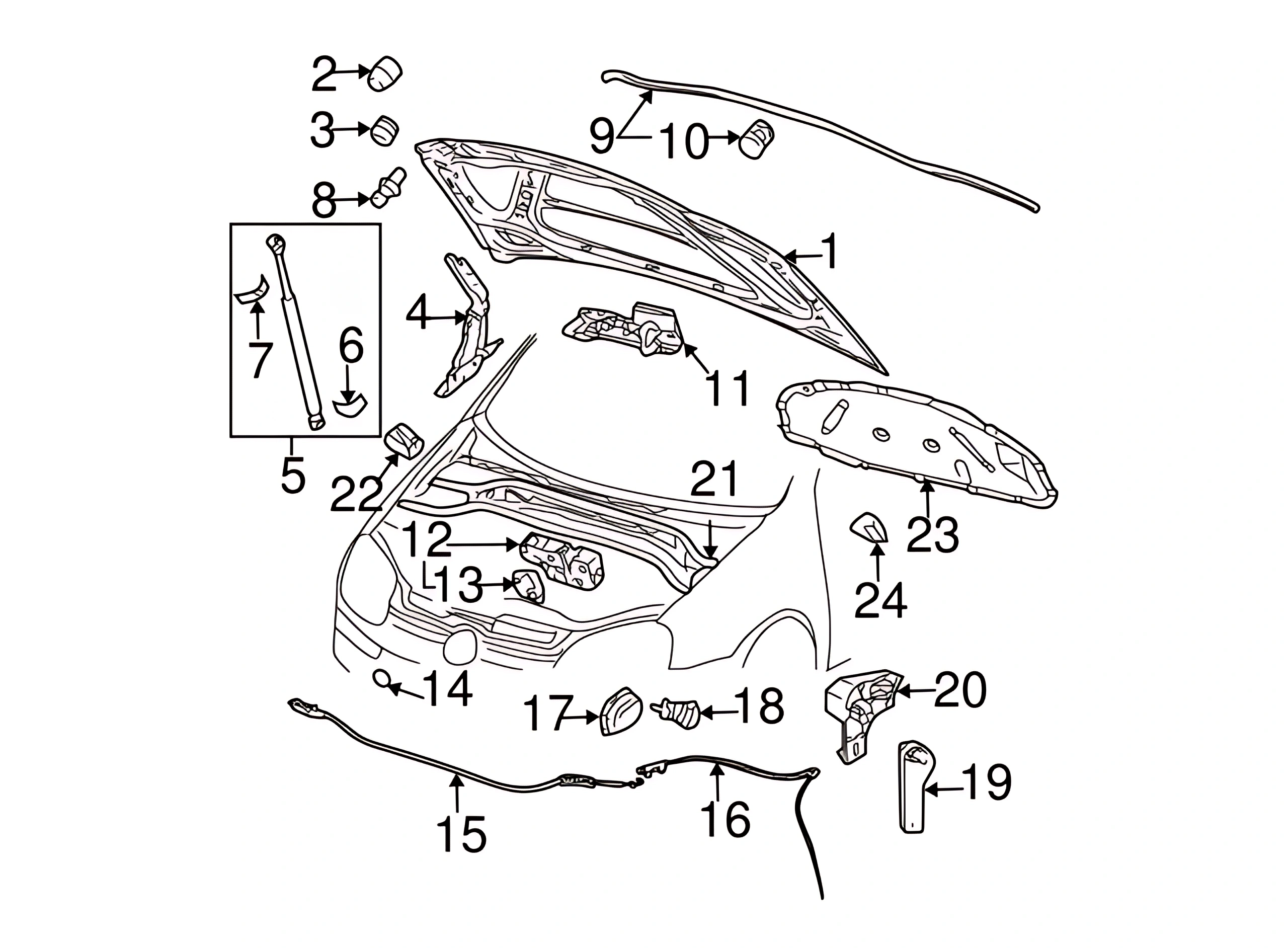 Hood Lift Support 1K0-823-359-A — фото 8
