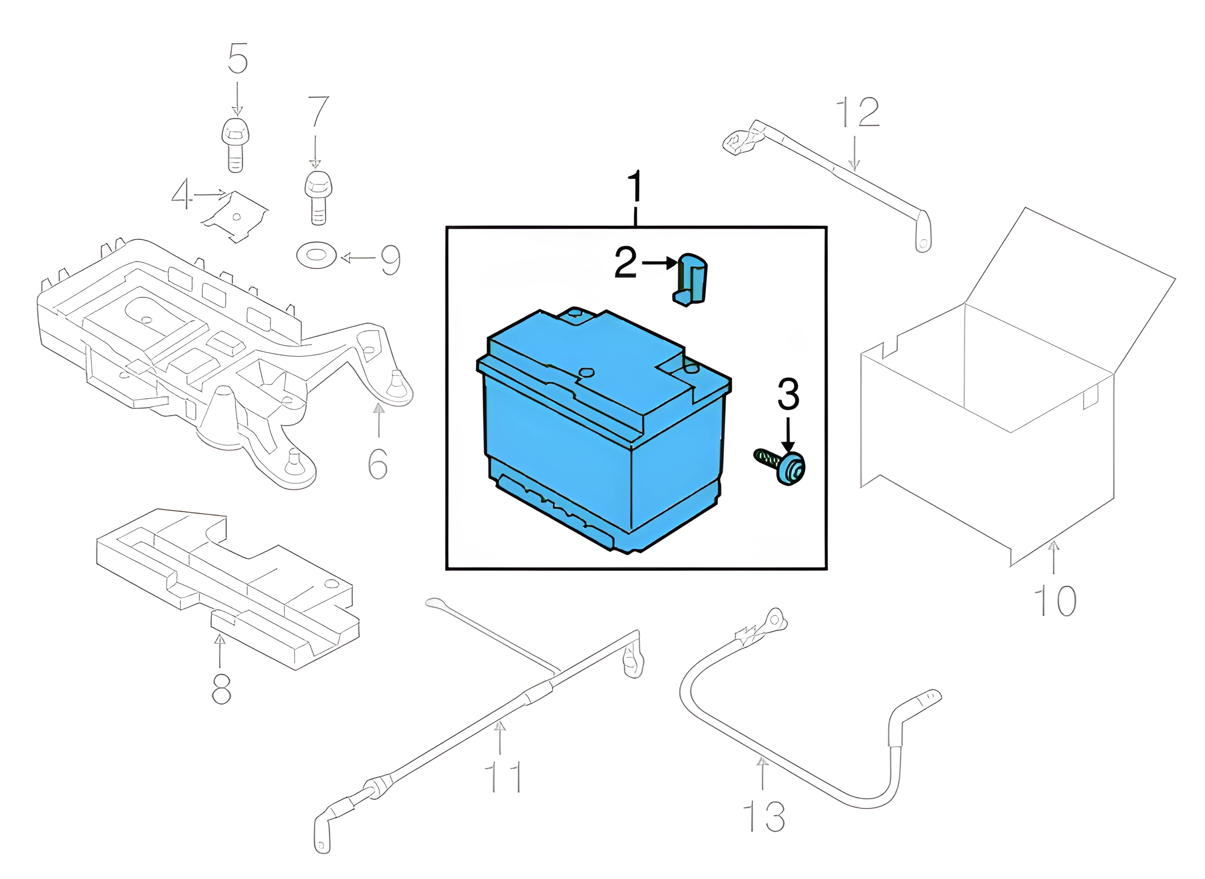 Vehicle Battery 5K0-915-105-E - View 3
